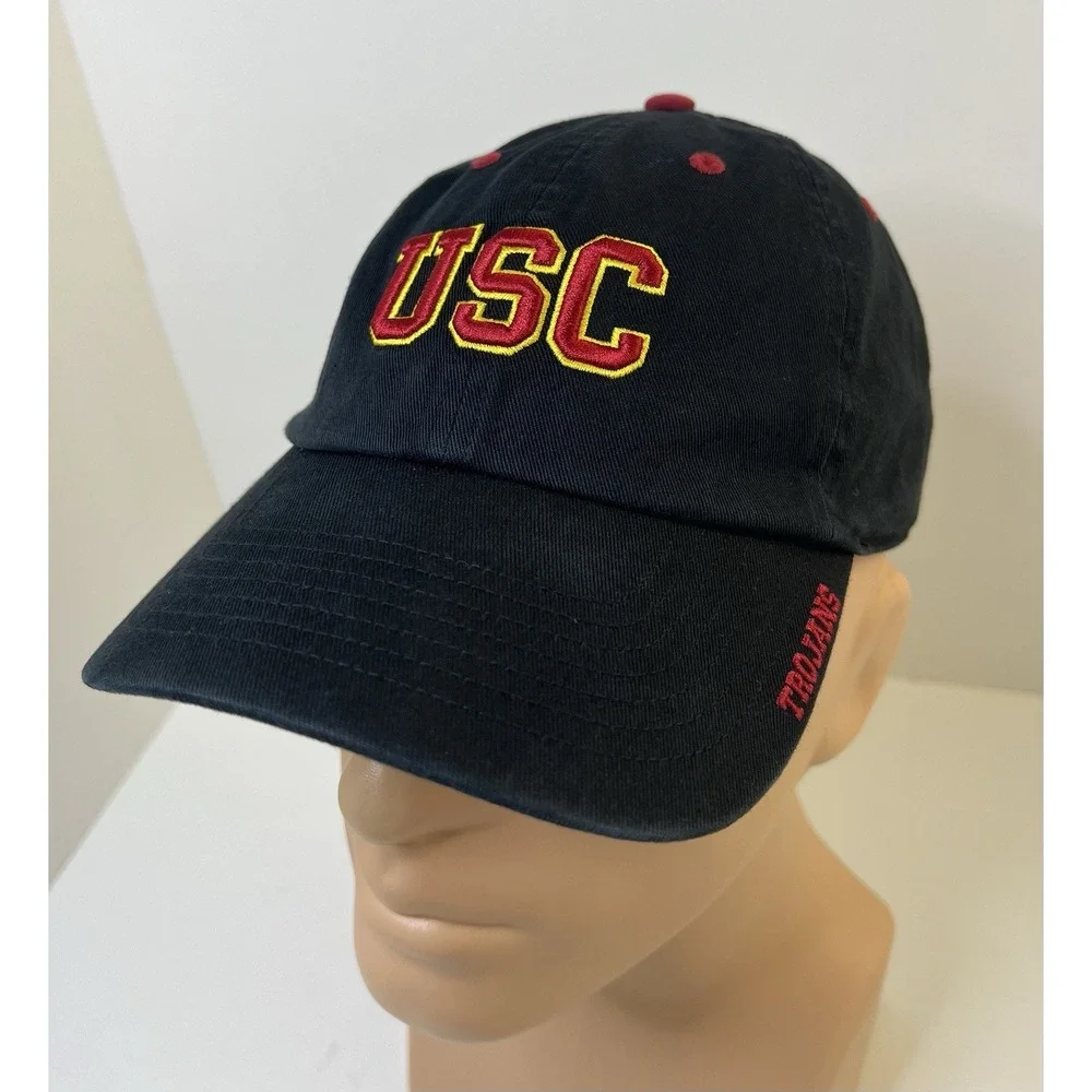 Usc Trojans Hat Men Strap Back Black 47 Brand Heritage OSFA